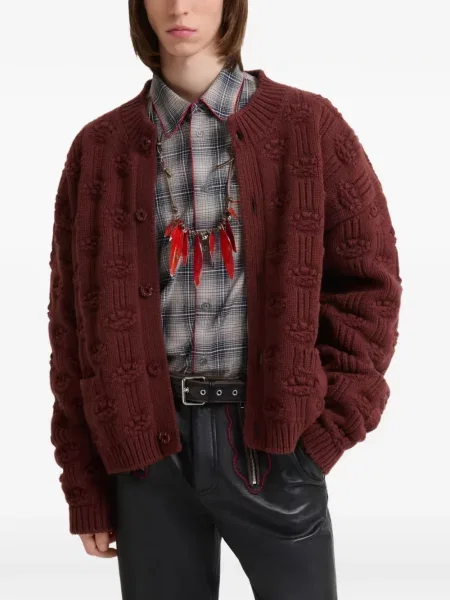 Cardigan Marni de lână maro