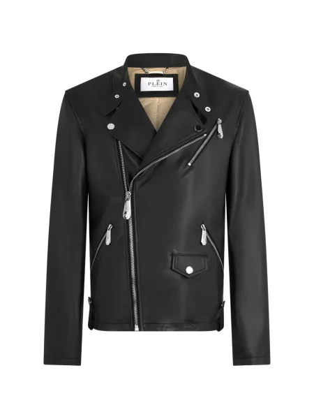 Geanta de piele Philipp Plein negru