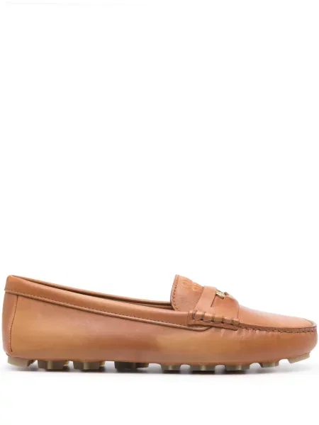 Pantofi loafer Miu Miu din piele maro