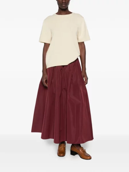 Fusta maxi Weekend Max Mara în linie A roșu