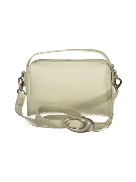 Lniana torebka Valentino Bags biała