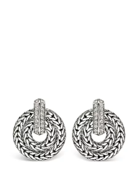 Diamant cercei John Hardy argintiu