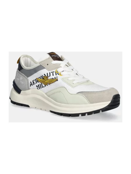 Sneakersy Aeronautica Militare białe
