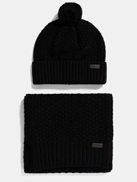 Kapa in šal Barbour črna