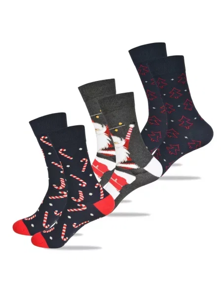 Lee Cooper Șosete 3 Paar Weihnachtssocken von Lee Cooper als Geschenk für Nikolaus Weihnachten mai multe culori