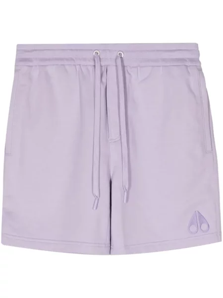 Pantaloni scurți Moose Knuckles cu broderie violet