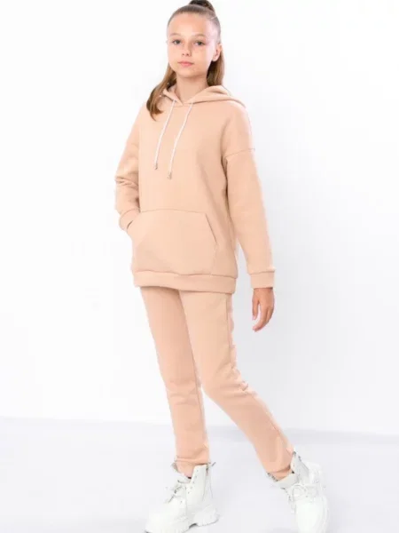 Дитячий Спортивний костюм Носи своє бавовна/поліестер бежевий