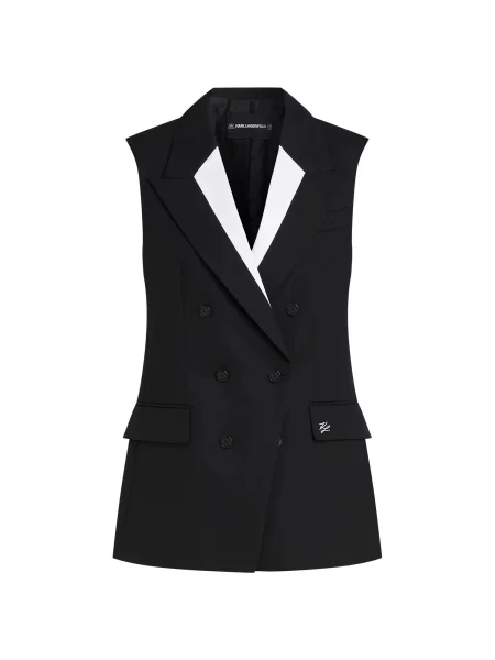 Karl Lagerfeld Vestă / alb negru