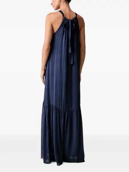 Rochie maxi Haveone cu gât halter albastru