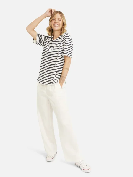 Smith&Soul Tricou crem / marin albastru