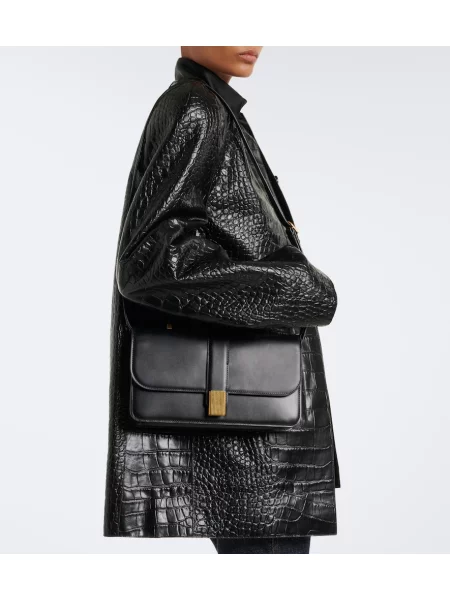 Top Khaite din piele negru