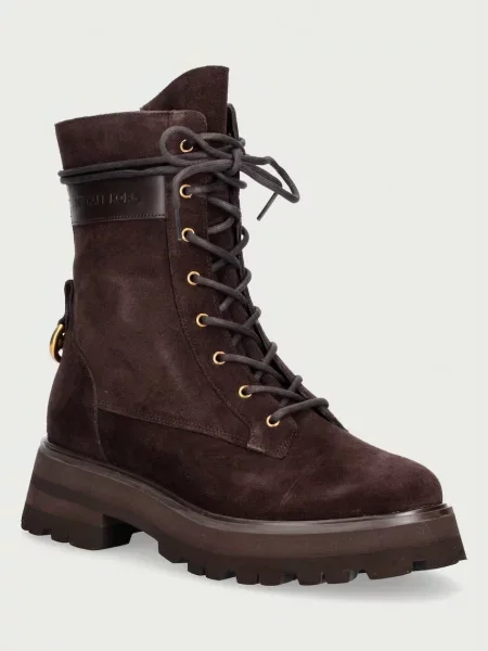 Michael Kors Botine Caleb | piele întoarsă maro