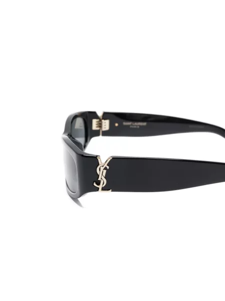 Ochelari de soare dreptunghiulari Saint Laurent cu autograf negru