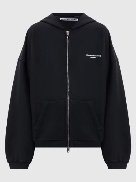Спортивна куртка з фактурним логотипом Alexander Wang чорна