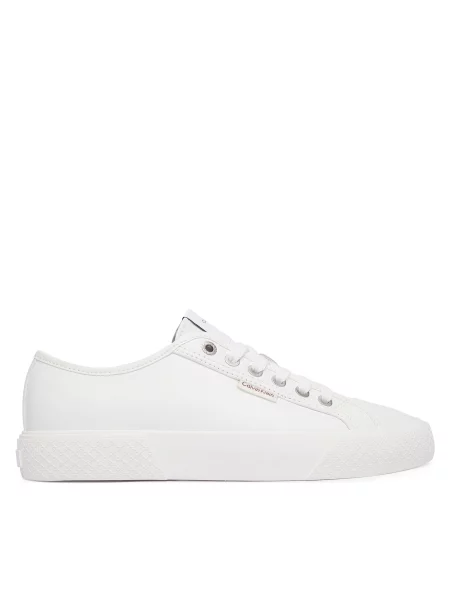 Teniși Calvin Klein Vulc Lace Up Low Lth alb