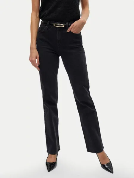Vero Moda Jeansy Tessa Straight Fit czarny