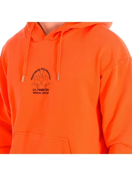 Bluza z kapturem La Martina pomarańczowa
