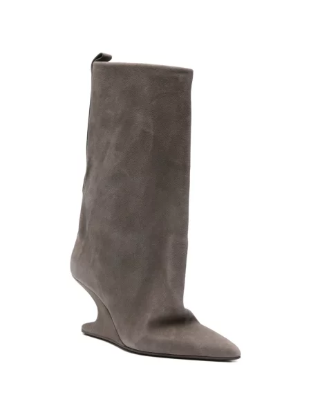 Botine Rick Owens din piele gri