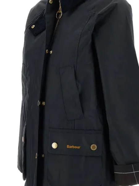 Gulerat ceruit palton Barbour de catifea cord albastru