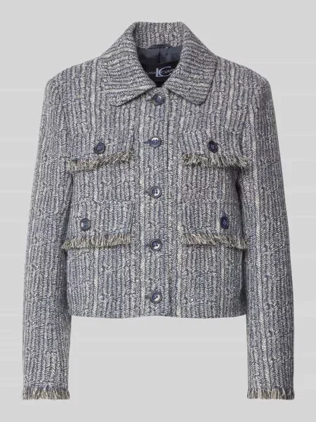 Żakiet z wykładanym kołnierzem Luisa Cerano niebieska