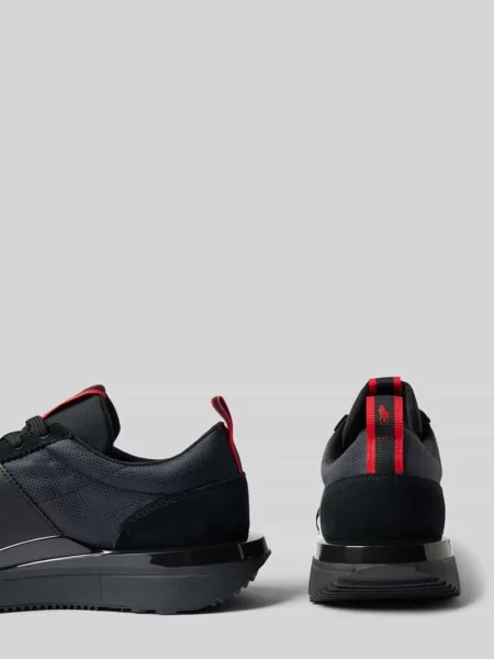 Sneakersy z detalami z logo Polo Ralph Lauren czarne