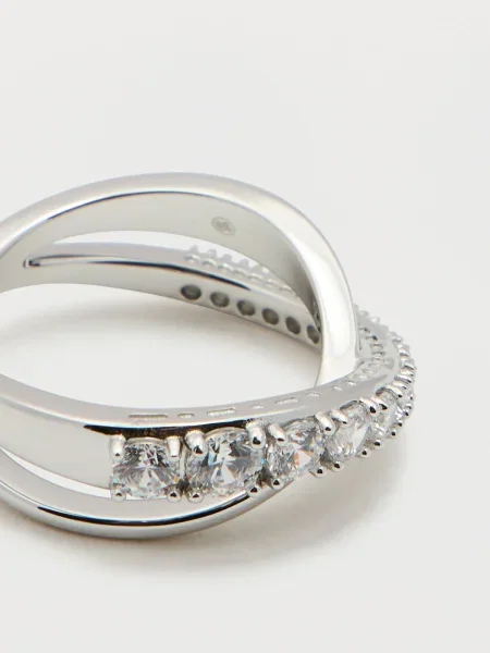 Swarovski Prsteň strieborná / priehľadná