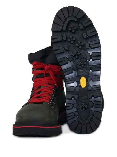 Botine Monpiz cu șireturi din dantelă verde