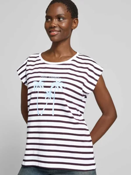 T-shirt z nadrukiem z motywem model Fenjal' Free/quent