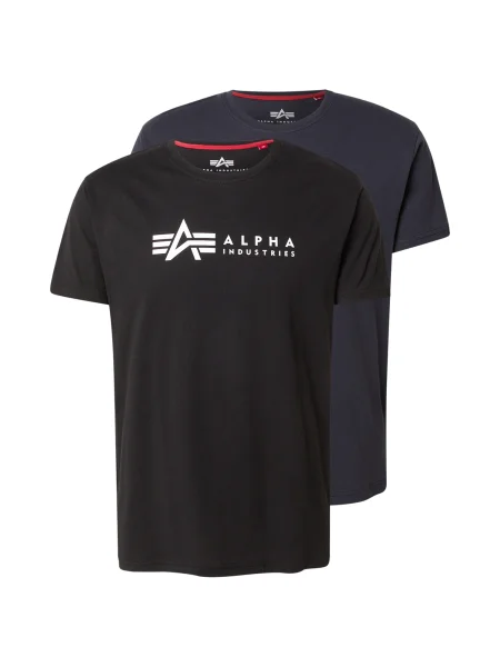 ALPHA INDUSTRIES Tricou bleumarin / galben / negru alb