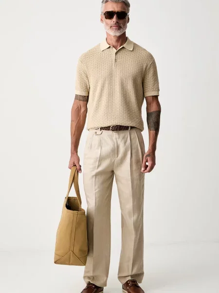 Tricou polo Tommy Hilfiger bej
