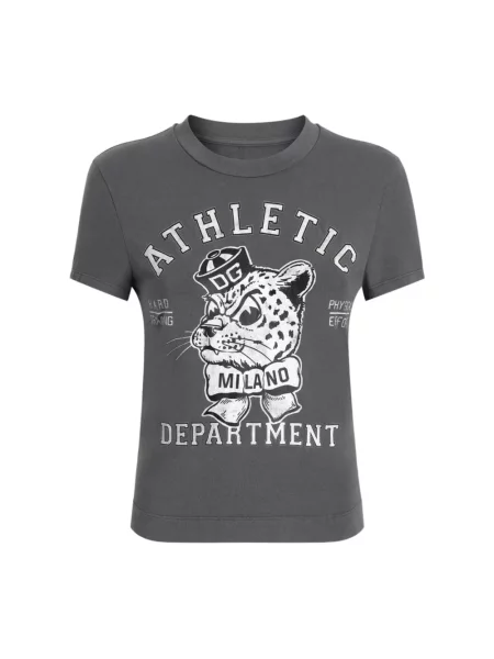 Koszulka Dolce And Gabbana z nadrukiem szara