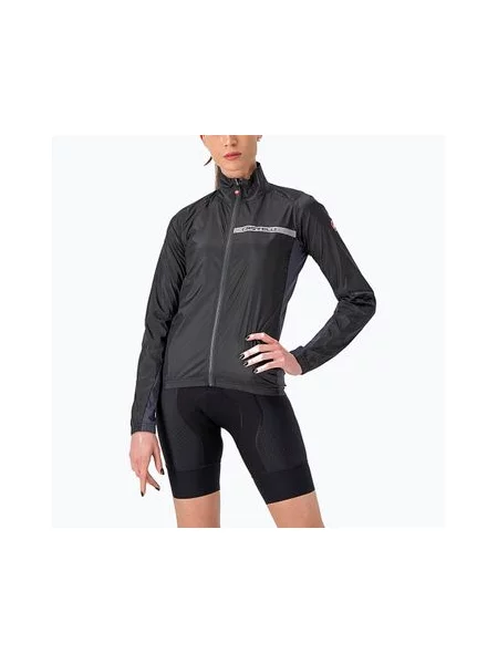 Велосипедна куртка Castelli Squadra Stretch світло-чорна/темно-сіра чорна