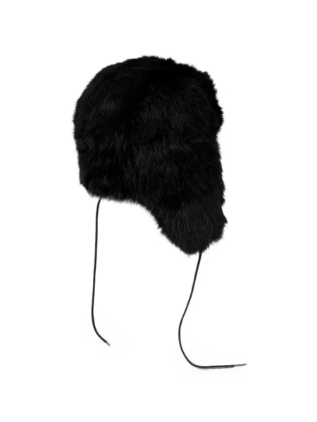 Șapcă Karl Lagerfeld Jeans cu blană negru