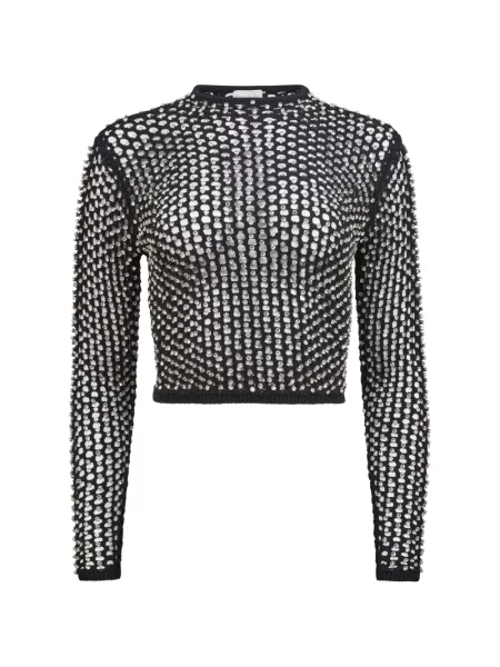 Top Fleur Du Mal lung negru