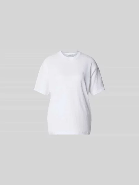 T-shirt o kroju regular fit z czystego lnu Anine Bing czarna
