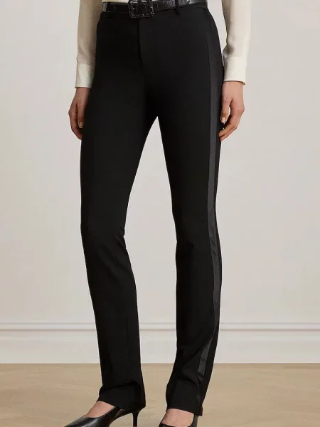 Lauren Ralph Lauren spodnie dzwony high waist czarny
