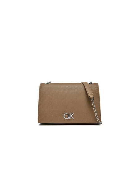Kabelka Calvin Klein Ck Medium Conv Shoulder Bag_Mono hnedá