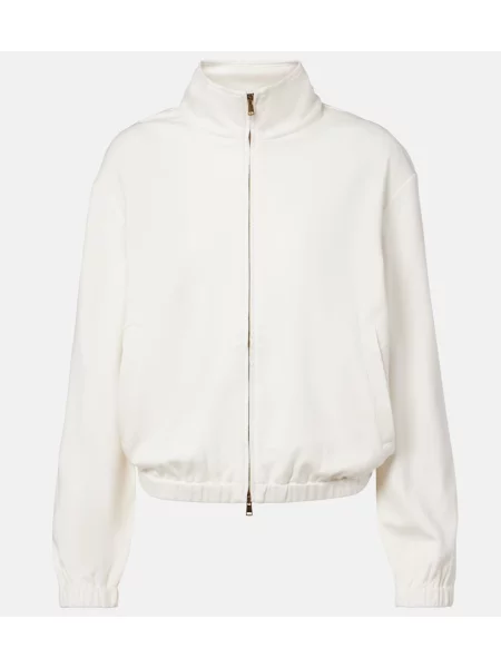 Hanorac Max Mara de mătase alb