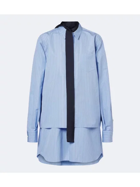 Cămașă Sacai din poplin albastru