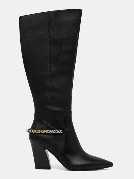 Кожаные сапоги Pinko черные