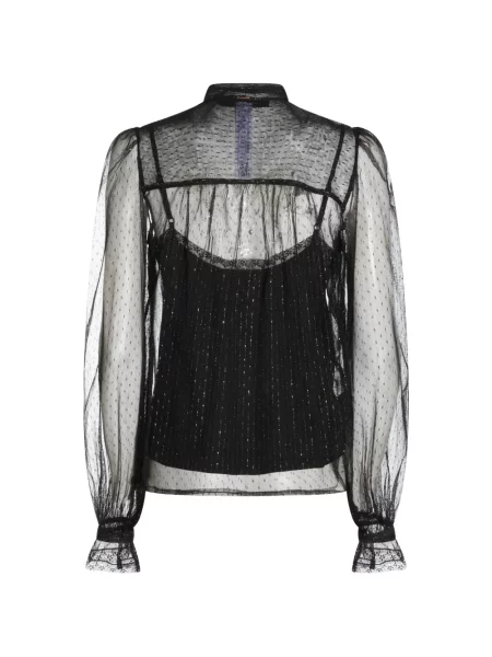 Top Twinset cu funde negru