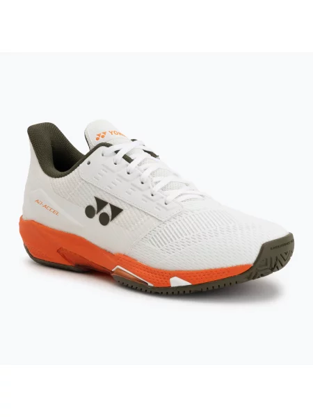 Încălțăminte de tenis pentru femei YONEX Power Cushion Ad-Accel white/orange alb