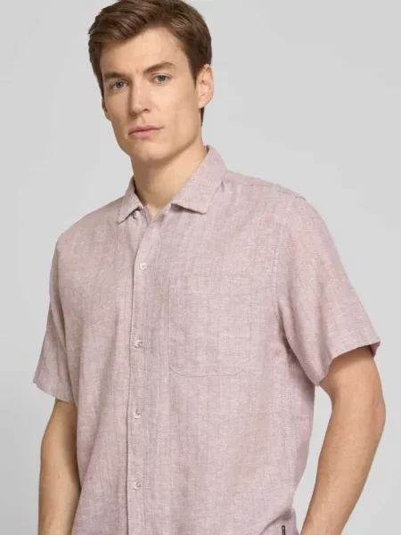 Koszula casualowa o kroju regular fit z mieszanki lnu i bawełny Tom Tailor