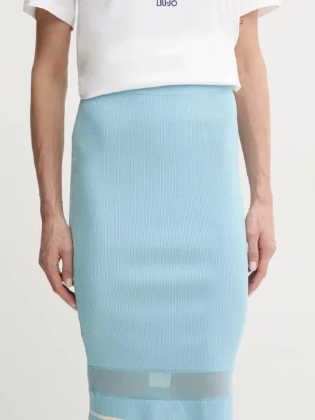 Liu Jo spódnica midi prosta niebieski