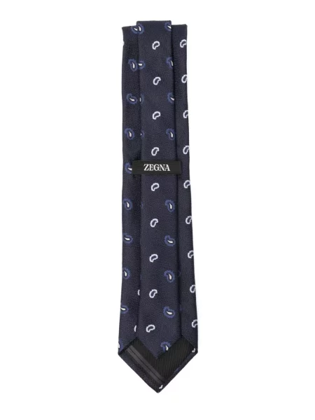 Cravată Zegna de mătase albastru