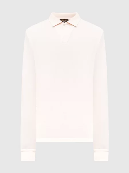 Поло Loro Piana с длинным рукавом белое