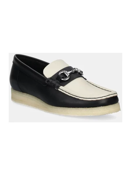 Clarks Originals mokasyny skórzane Wallabee Loafer HBIT na płaskim czarny