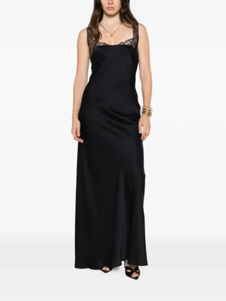 Rochie maxi Forte_forte din satin negru