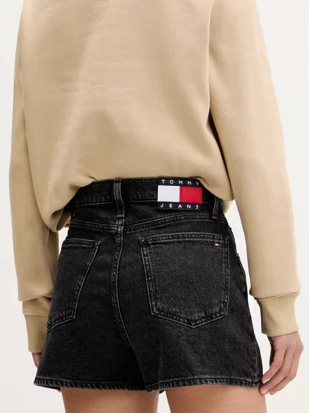 Tommy Jeans szorty jeansowe czarne