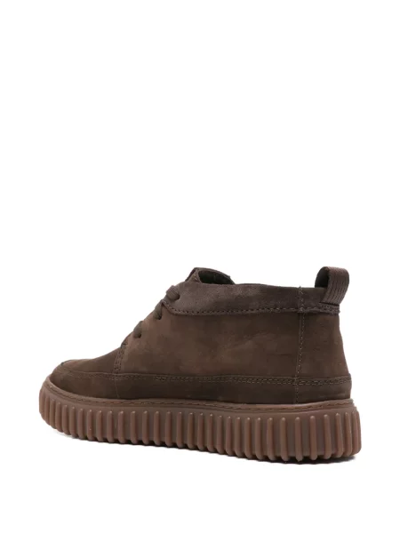 Δερμάτινα μποτάκια Clarks Originals με κορδόνια καφέ